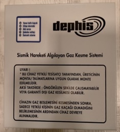 DEPHİS Deprem Algılama ve Gaz Kesme Cihazı