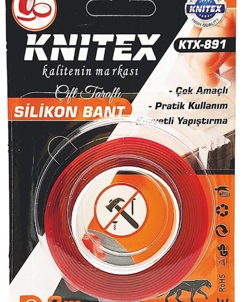 Knitex KTX-891 Çift Taraflı Silikon Bant (2 Metre)