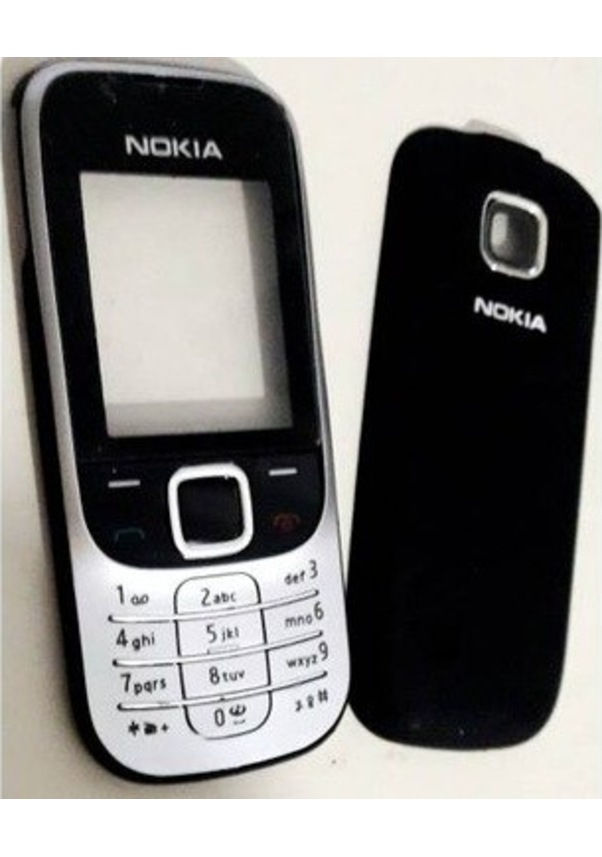 Nokia 2330 Siyah-Gri Telefon Kapağı